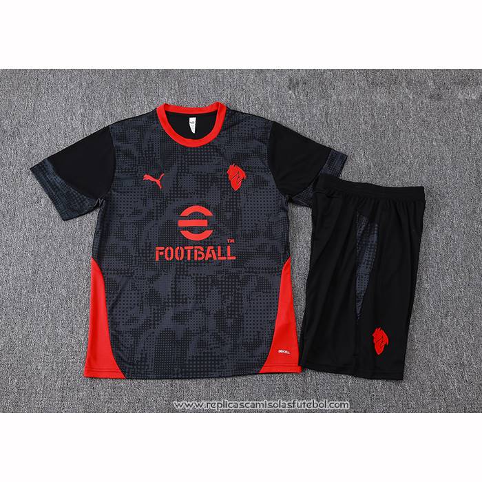 Fato de Treino AC Milao 2025-2026 Manga Curta Preto - Calcas Curta